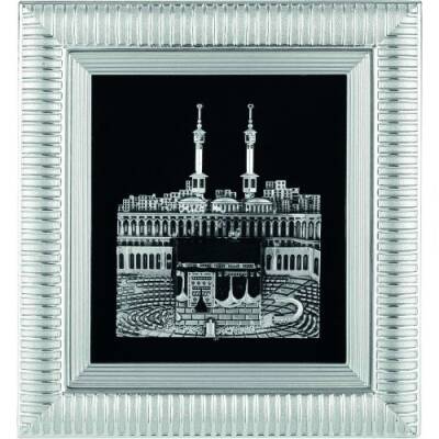 18x20 cm Kabe Pano - Gümüş Renk - 