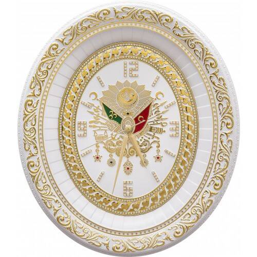 32x37 cm Armalı Saat - Beyaz Sarı - 1