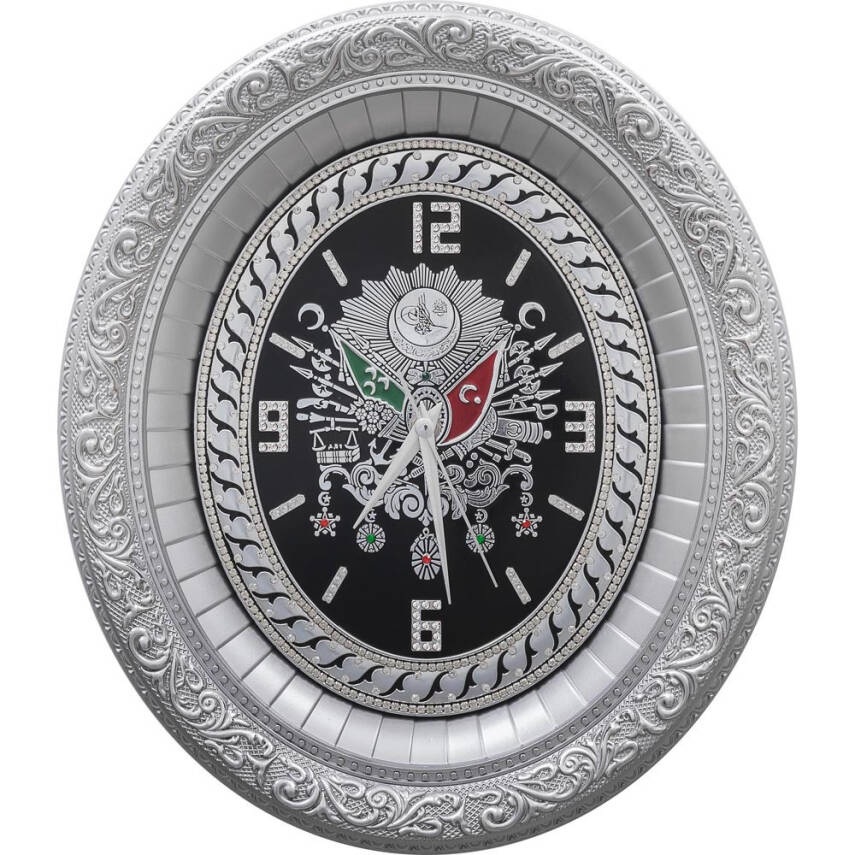 32x37 cm Armalı Saat - Gümüş Renk - 1