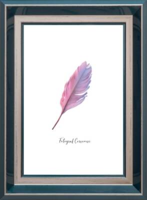 Fotoğraf Çerçevesi - 13x18 cm İç Ölçü - 17x22 cm Dış Ölçü - Mavi & Gümüş Renk - 
