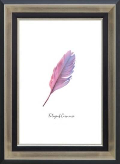  Fotoğraf Çerçevesi - 18x24 cm İç Ölçü - 22x28 cm Dış Ölçü - Siyah & Gümüş Renk - 1